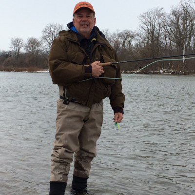 Fly fishing lessons and instrution on the Grand River with Larry Mellors
