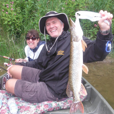 Grand River bass pike trout fishing trips in ontario spincast