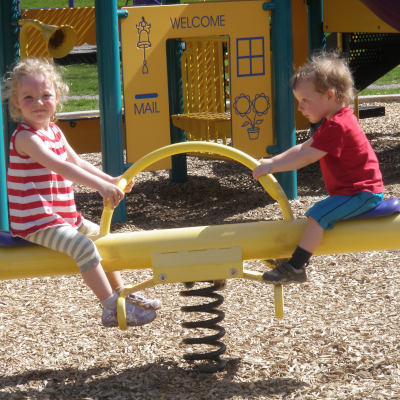 Lions Park Picnic area and children playgrounds near Paris Ontario on the Grand River