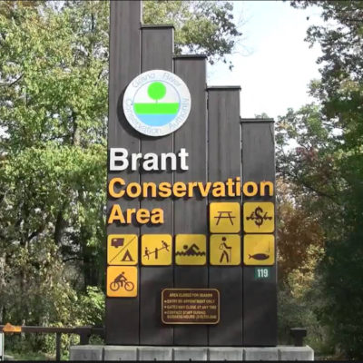 Picnic Area at Brant Park Conservation with Grand River Rafting