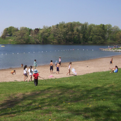 Picnic area at Pinehurst Conservation Area near Paris Ontario