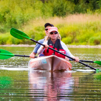 Grand River doing corporate tandem kayak trip