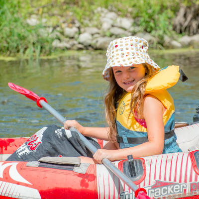 Tubing on the grand river for children