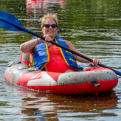 Tubing on the grand river for seniors